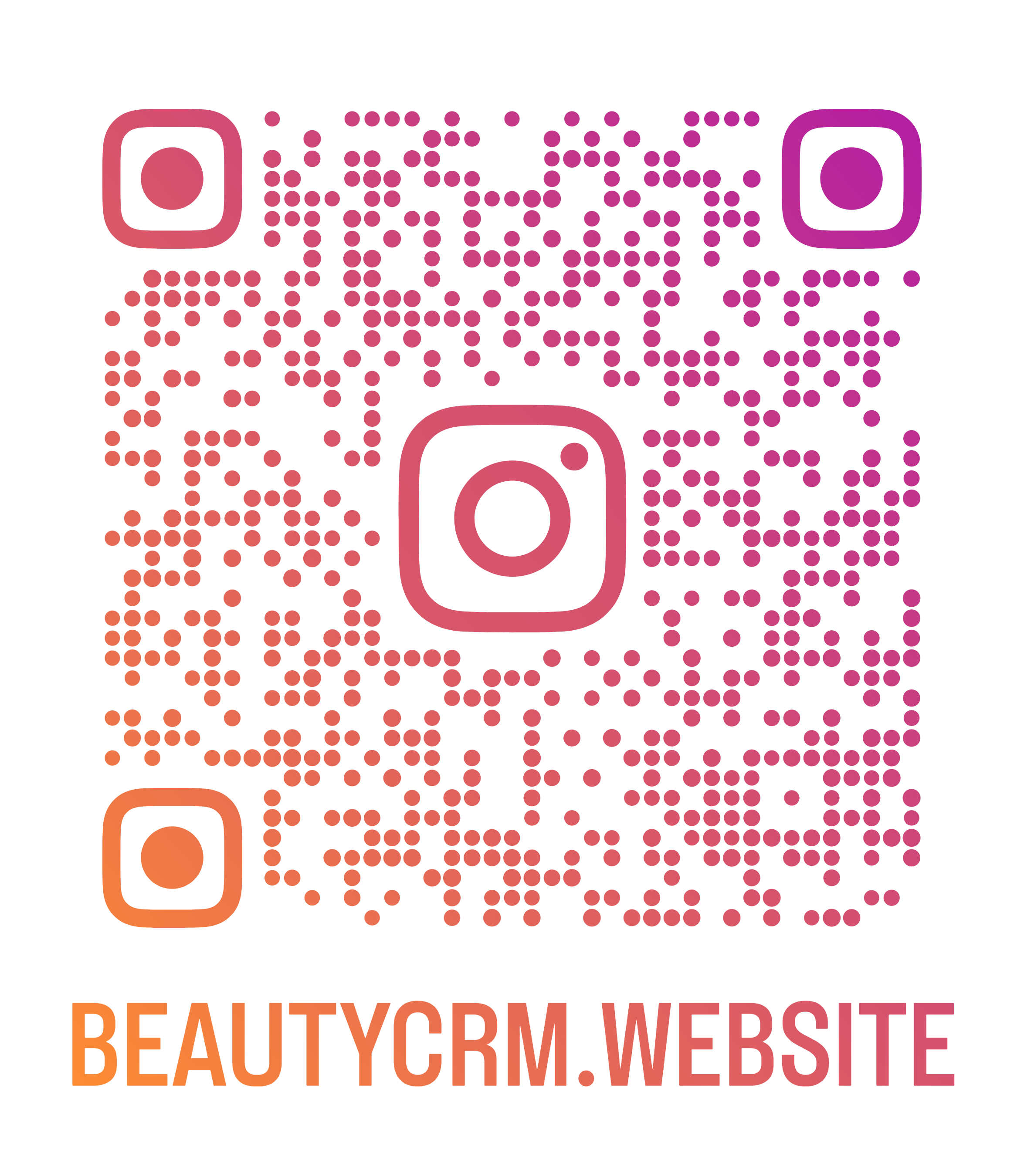 Instagram QR Code Beauty CRM
